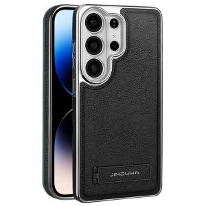 Retro PU Leather Phone Case with Stand Holder For Samsung Galaxy S26 Ultra S25 Edge S24 S23+ Plus Shockproof Back Cover