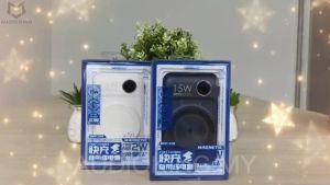 Remax RPP-519 Magnectic Wireless Powerbank 20000mAh 15W PD Power Bank Mini Built In Cable Type-C & iPh