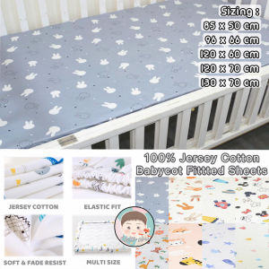 Baby Bedsheet Mattress Cover Baby Cot Crib Playpen Fitted Sheet Cotton - Various Sizes (SG INSTOCK)