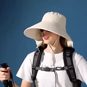 Topi Anti UV Cewek/Topi Pelindung UV/Topi Anti Panas/Topi Pantai Korean Style/Topi Kebun Anti panas wanita /Topi Pantai /Topi Pelindung Matahari - Gaya Korea Untuk Pelindung Wajah Dari Pinggiran Besar Modis/Topi anti uv wanita/Topi Visor