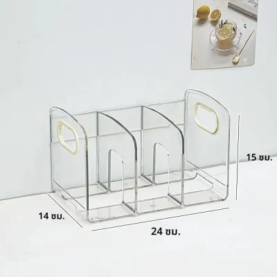 พลาสติกเดสก์ท็อปผู้ถือหนังสือ Bookends สะดวกโต๊ะพร้อม Handle Desktop Sorting Rack แบ่งหนังสือ