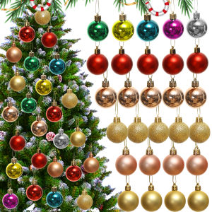 60PCS Christmas Ball Ornament Xmas Tree Hanging Pendants Decoration for Home Party Decor New Year Gift