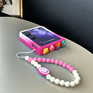 Creative New Xiaomi Mixflip2 Phone Case Cute Cartoon Fashion Gradient Color Lanyard Foldable Screen Full Cover Hinge Integrated Anti-Fall Protective Cover