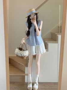 Summer Womens Gentle First Date Pure Milk Sweet Fresh Miu Series Suit Small Summer Dopamine Wear Match