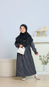 Maira Baju Muslim Anak Perempuan Elegan Bahan Shakila Kerudung Jersey