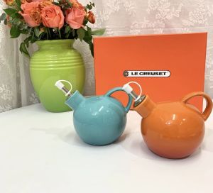 Cool Color Ceramic Oil Vinegar Pot Kitchen Home Use Gift Box Set of 2 380ml French Style Non-Electric Kitchen Storage Vessels