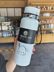 Cốc Nước Cách Nhiệt Dung Tích Lớn Cho Nam Và Nữ Phong Cách Đơn Giản Có Ngăn Lọc Trà Cốc Đựng Nước Đi Bộ Đường Dài