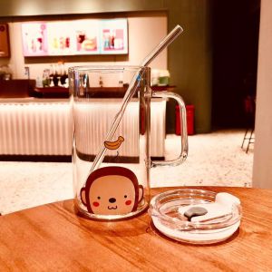 Thickened High Borosilicate Glass Cup Creative Large Capacity Transparent Office Cup Heat Resistant Simple Design Mug for Business