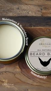 Organic Beard Balm for Mens Beard Care - After Shave Grooming and Moisturizing || AraDam