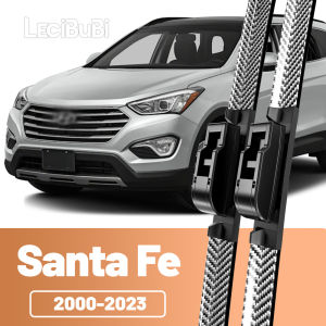 2pcs Front Windshield Windscreen Wiper Blades Carbon Fibre Wipers For Hyundai Santa Fe 2000-2023 Sport XL 2007 2008 2012 2013