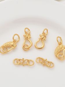 Alloy Silver Plated Gold Plated Strong Color Copper Epoxied Clasp Handmade DIY Jewelry Accessories Pearl Bracelet Connector