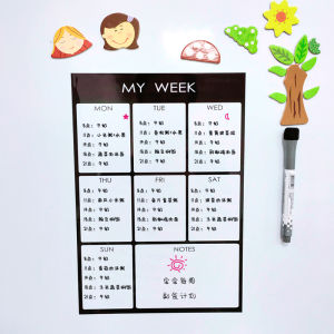 Nhãn Dán Tủ Lạnh Kế Hoạch Hàng Tuần Bảng Đen Trắng Kế Hoạch Tháng Kế Hoạch Viết Xóa Được Dùng Để Ghi Chú Để Trang Trí Văn Phòng