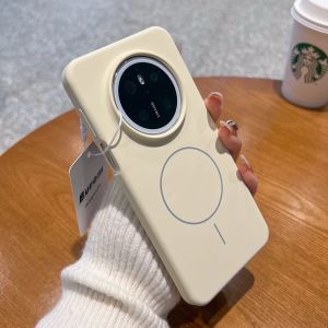 High-Quality Liquid Silicone Magnetic Phone Case for Huawei Mate70 pro Thin Circle Anti-Fall Protective Shell Simple Pura70 Creative Personality