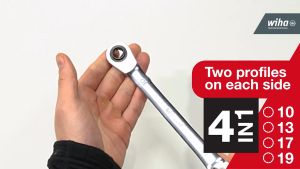 Wiha Reversible Ratchet Wrench 4-in-1