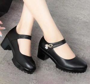 Women High Heel Shoes School Office Work Soft Leather Shoes Fashion Dance Shoes