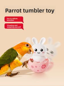 VOA | Entertainment Parrot Toy - Non-Tipping Bird Toy with Chewable Parts