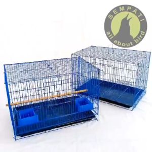SEMPATI Sangkar Umbaran Burung Besi Tebal Size Medium 45x32x30 Kandang Sangkar Kuliaran Ternak Burung Lovebird Kenari Parkit Bird Cage Kucing Anjing Hamster Kelinci Sugar Glider Tupai Gecko
