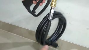 NEPEL NIPLE SAMBUNGAN QUICK RELEASE ADAPTOR ADAPTER KONEKTOR CONNECTOR KOPLER COUPLER NEPEL QUICK RELEASE THREAD MALE FEMALE COWO CEWE DRAT M 22 M22 22MM 5/8 DARI SELANG KE GUN PISTOL MESIN HIGH PRESSURE WASHER JET CLEANER ORION SUPERJET 100S KUNINGAN