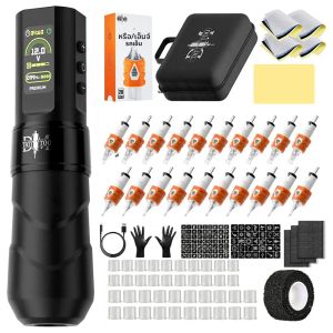 DM MASS ใหม่สักชุดเครื่อง Professional ไร้สายปากกาสักมอเตอร์ที่กําหนดเอง 10 V/10000 Rpm Tattoo ศิลปิน Body แต่งหน้า