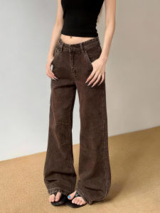 MANMI | American Retro High Waisted Wide Leg Slimming Trousers