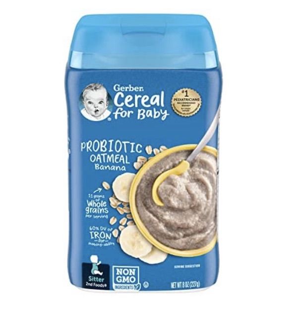 Gerber, Probiotic Oatmeal Cereal, Banana, oz (227 g) Lazada