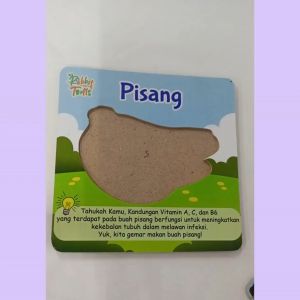 Puzzle Rabbit & Turtle Puzzle Anak Seri Buah : Pisang Bahan MDF