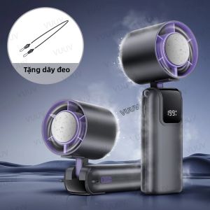 Quạt Cầm Tay Làm Mát Bằng Đá Di Động Với 199 Tốc Độ Quạt Để Bàn USB Turbo Có Thể Gấp Gọn/treo Được Để Làm Mát Nhanh Chóng Khi Sử Dụng Ngoài Trời