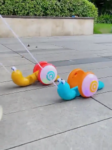Lovely Cute Snail With LED Lighting and Music Walking Baby Toddler Push Pull Stroller Toys [RANDOM COLOUR] *Ready Stock*