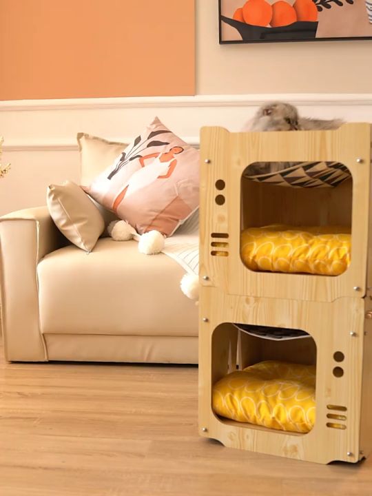 บ้านแมวไม้แบบโมดูลาร์ ต่อเป็นปราสาทได้