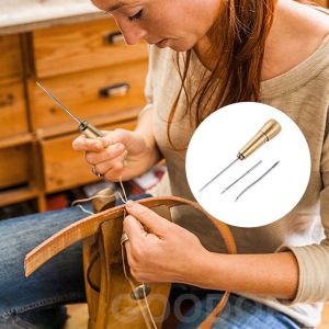13/14/15pcs Leather Sewing Set with Awl Waxed Thread Stitching Needles KitThimble for Leather DIY Handbag Shoe Handmade Sewing Repair