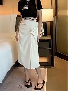 ELEGANT PLAIN PLEATED SKIRT CASUAL SKIRT