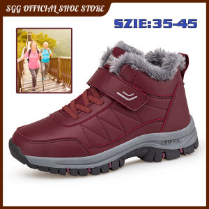 SGG Elderly Winter Outdoor Leisure Shoes Mountaineering Warm Cotton Shoes Sports Shoes Hiking Shoes Non-slip