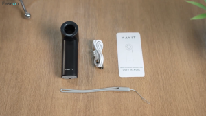Havit Jet Fan 17400RPM | 128g Mini Handheld Fan | USB Rechargeable | 5-Speed Wind Control