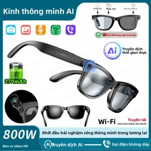 Kính Thông Minh LIGE Với Camera HD 8MP Gọi Bluetooth Tròng Kính Đổi Màu Pin 270mAh Hỗ Trợ Dịch Thuật Bằng Giọng Nói AI Dành Cho Nam Giới