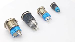 12mm 16mm 19mm 22mm Electronics Pin Foot Led Light Metal Push Button Momentary Switch Latching Waterproof 12v 220v 24v 3v 6v LED Button Switch