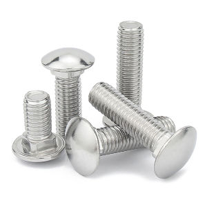 304 Stainless Steel Carriage Bolts A2 Grade Square Neck for Outdoor Wood Structures Decks and Boats GB12