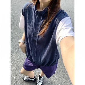 OUMULONG | Áo Thun Mùa Hè Nam Cổ Đứng Nửa Kéo