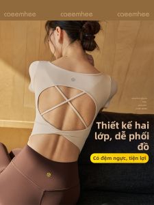 CAEEMHEE | Spring Summer Workout Top Built-in Bra High-end Yoga Clothing