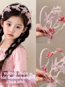 WAMEN | Pink Floral and Pearl Childrens Headband
