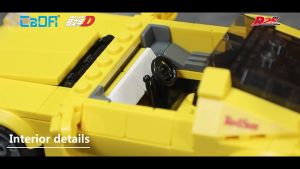 CaDA Initial D Keisuke Takahashi Mazda RX7 FD3S Brick DIY 1:24 Scale Vehicles Set C55013W