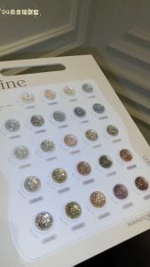 Suusee Gold and Silver Feast Series Flashing Platinum Laser Gel 24color Gel Nail Polish 束色新款24色金银盛宴甲油胶美甲店用百搭爆闪铂金镭射大亮片胶 1btl 15ml