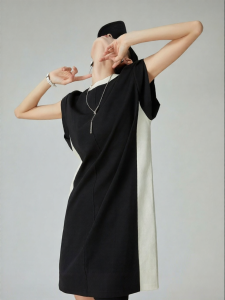 XIAODADEHUA | Monochrome Sleeveless T-shirt Dress