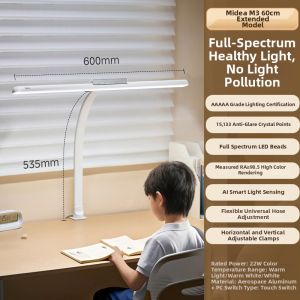 Midea | Ergonomic Eye-care Desk Lamp with Extended Head