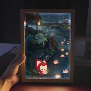 Cute Luminous Night Light Figure Decorations Anime Cartoon Dolls Glowing Collectible Figurines Adorable Lamp Standee Toys