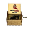 ธีมเพลงกล่องไม้ Hand Cranked Queen Jurassic Park Neverland Casket caja ดนตรีวันวาเลนไทน์วันเกิดวันหยุดของขวัญ. 