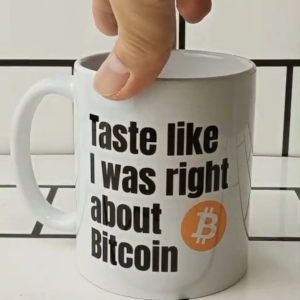 Mug Crypto Aesthetic – Desain Bitcoin & Cryptocurrency Keramik Premium 330ml Tahan Panas & Dingin