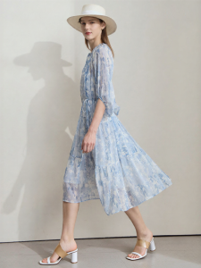 AMII | French Romantic Elegant Floral Print Dress Set