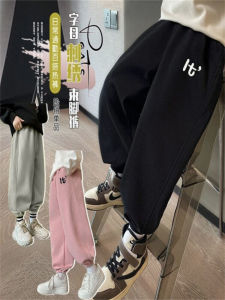 เด็ก ลำลอง นุ่ม ใส่สบาย กางเกงขายาว ฤดูใบไม้ร่วง ปักสไตล์ใหม่ กางเกงวอร์ม ชายหญิงทุกการแข่งขัน เอวยืดหยุ่น