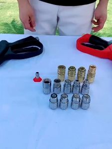 Khớp CÁI nối nhanh 1/4" - chức năng tự gài - chất liệu INOX cao cấp dùng gắn béc phun bình bọt tuyết máy rửa xe