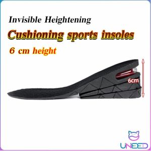 Need. 6cm Height Increase Insoles 3-layer Air Cushion Heel Insert Lift Shoes Insole for Men and Women